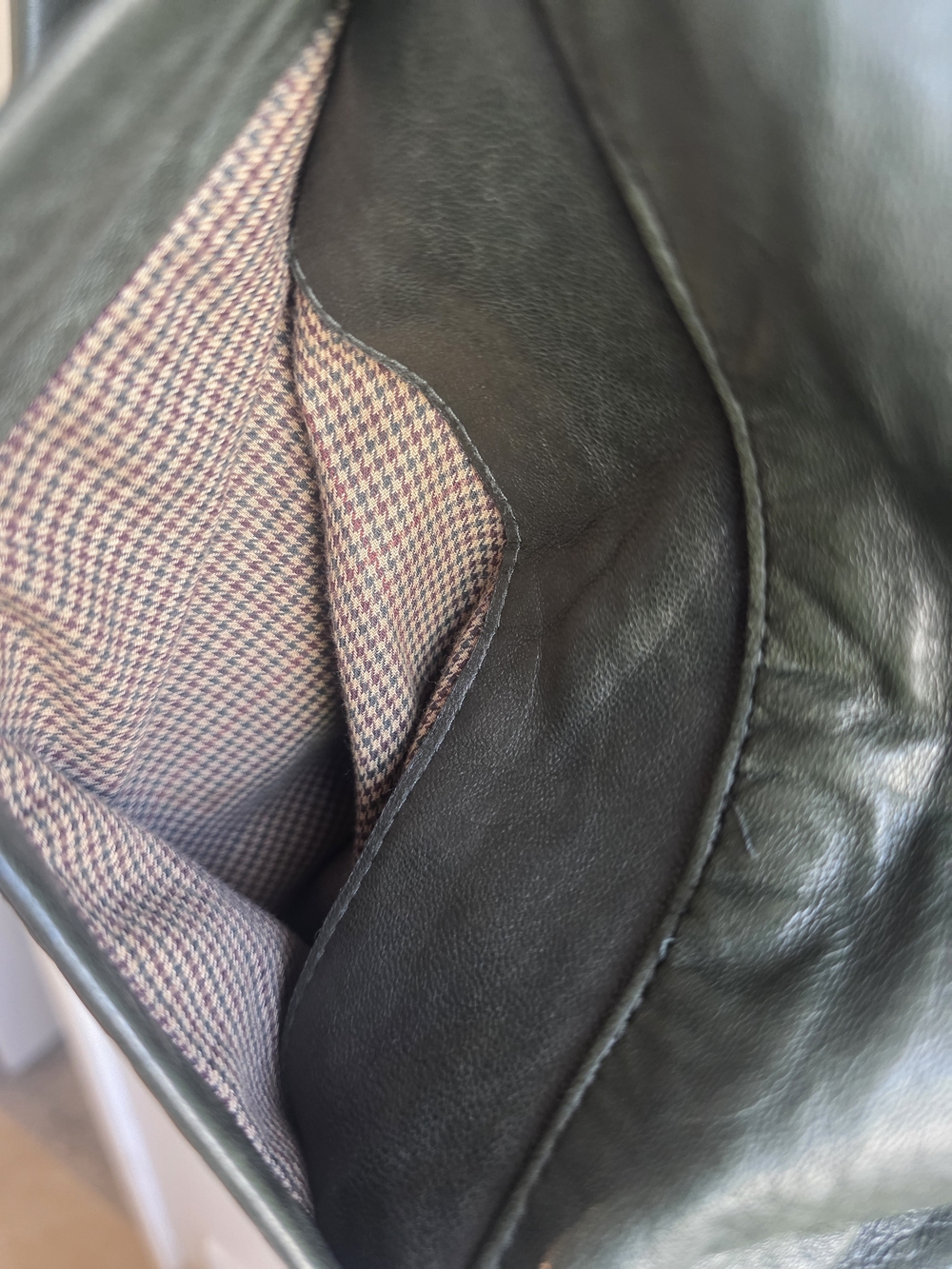 VTG Polo Ralph Lauren Olive Leather Bomber Jacket - Premium Leather - Picture 12 of 17